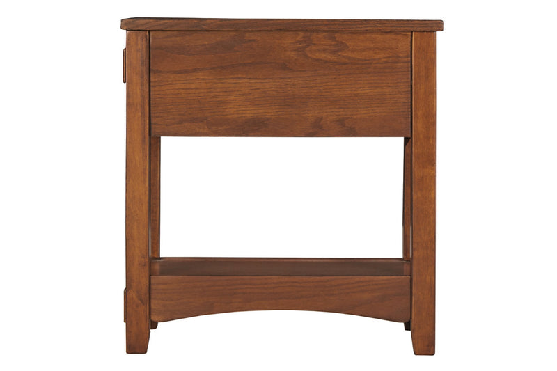 Breegin Brown Chairside End Table - T007-319 - Nova Furniture