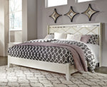 Dreamur Champagne King Panel Footboard with Rails - B351-56 - Nova Furniture
