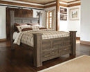 Juararo Dark Brown Queen Poster Storage Footboard - B251-64S - Nova Furniture