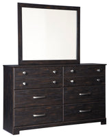 Reylow Dark Brown Bedroom Mirror (Mirror Only) - B555-36 - Nova Furniture