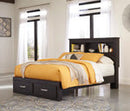 Reylow Dark Brown Queen/King Platform Rails - B555-95 - Nova Furniture
