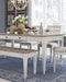 Skempton White/Light Brown Rectangular Dining Set - SET | D394-25 | D394-01(2) - Nova Furniture