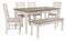 Skempton White/Light Brown Rectangular Dining Set - SET | D394-25 | D394-01(2) - Nova Furniture
