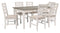 Skempton White/Light Brown Rectangular Dining Set - SET | D394-25 | D394-01(2) - Nova Furniture