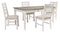 Skempton White/Light Brown Rectangular Dining Set - SET | D394-25 | D394-01(2) - Nova Furniture