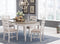 Skempton White/Light Brown Rectangular Dining Set - SET | D394-25 | D394-01(2) - Nova Furniture