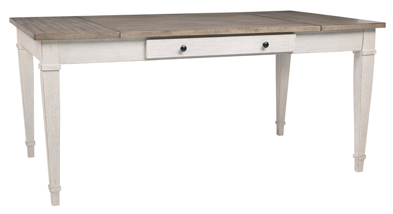 Skempton White/Light Brown Rectangular Dining Set - SET | D394-25 | D394-01(2) - Nova Furniture